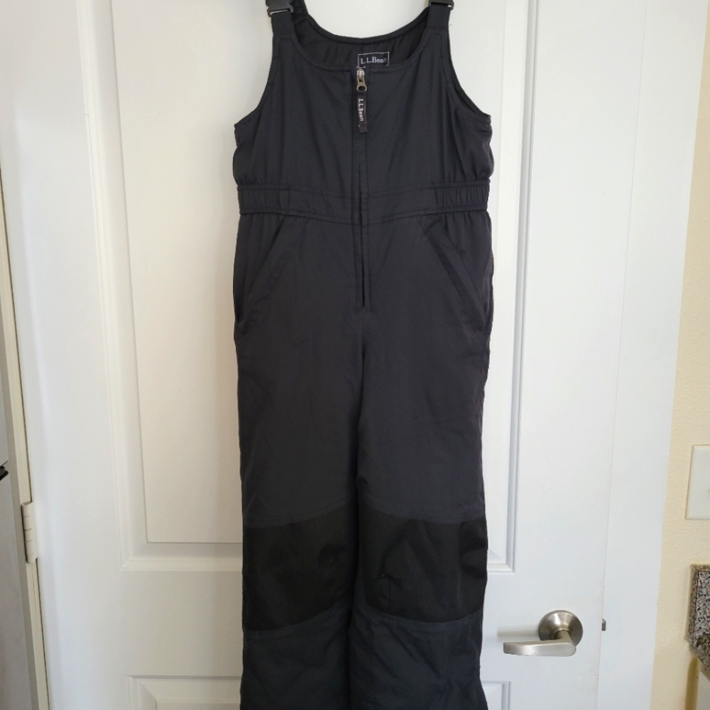 LL Bean snow bibs- size 10- black